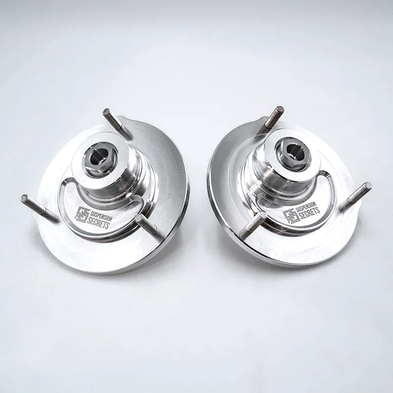 Suspension Secrets Front Camber Caster Plate Top Mounts - Porsche 981 / 718 Cayman GTS