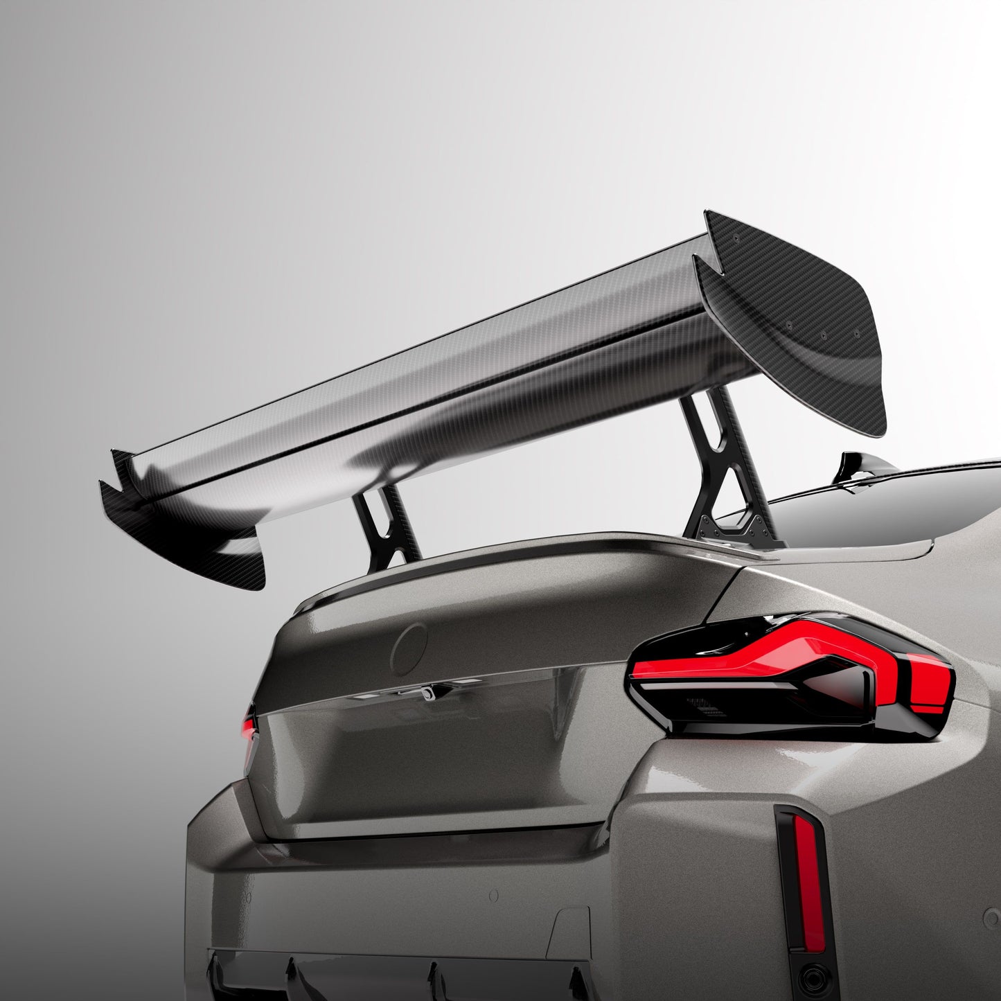 Two Element Rear Wing Vulcan Alpha Carbon Fiber Dual Element Wing With DRS - BMW G87 M2 ...
